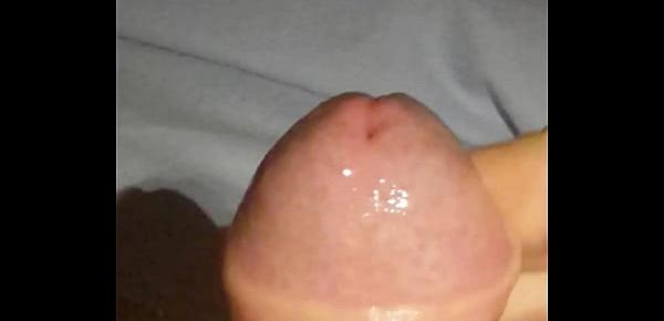  Close up jerking  cock in bed for neighbours daughter  watching